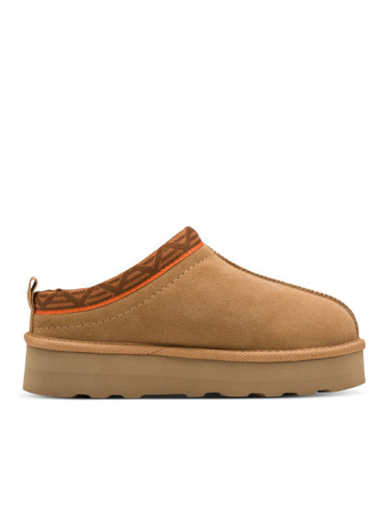 Winter Women's Slippers with Fur Brown