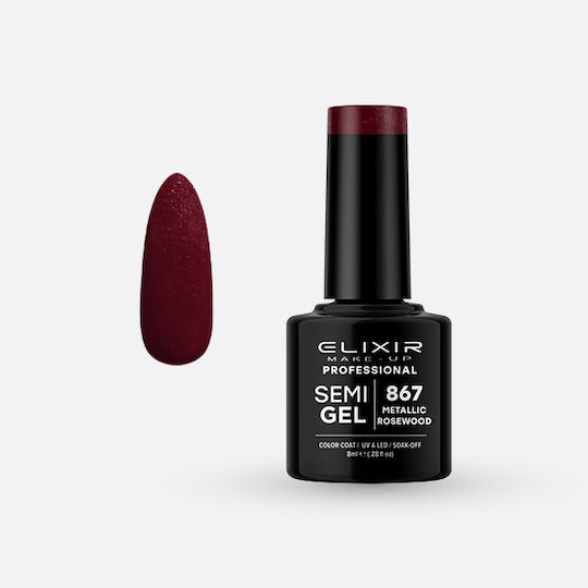 Lorin Halb-permanenter Nagellack 867 Metallic Rosewood mit Glitter 8ml 1Stück