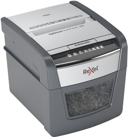 Rexel Distrugător Documente Optimum Autofeed+ Tăiere Transversală 6 Foi cu Recipient 20lt
