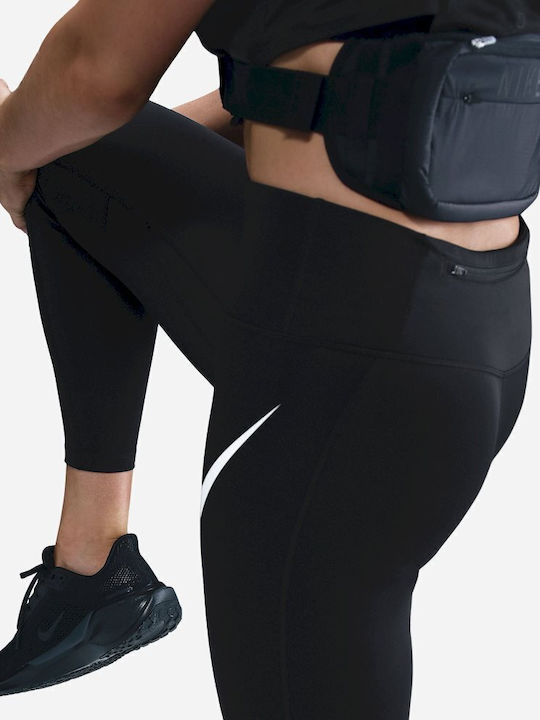 Dri-Fit Swoosh Running Women's Cropped Leggings Black