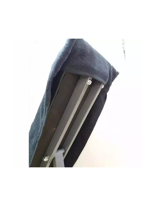 Viking Viking Gym Yoga Towel Cotton Gray 85x39cm with Storage Space