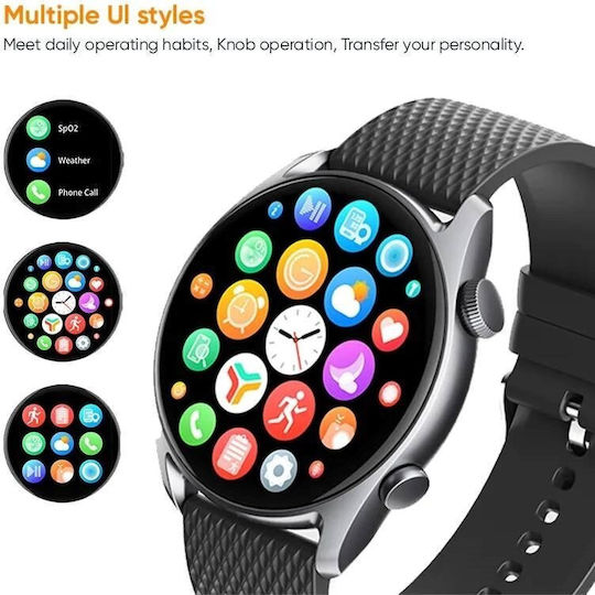Vidvie SW1617 Smartwatch με Παλμογράφο (Μαύρο)