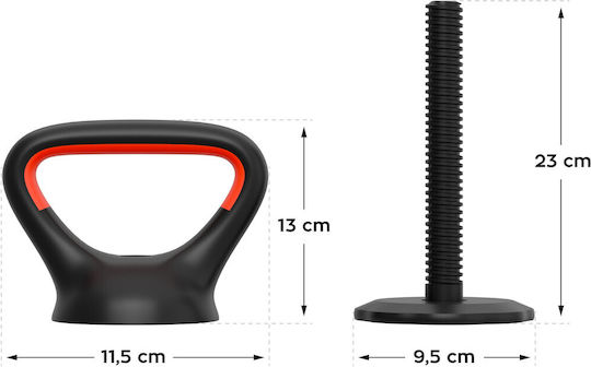 Athler Αλτήρες Σετ με Μπάρα Συνολικού Βάρους 25kg Ρυθμιζόμενοι με Βάση