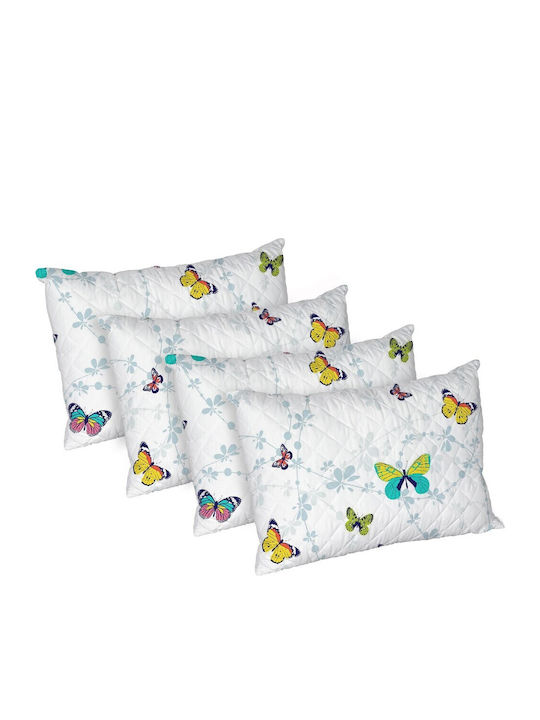 Alcam Papillons Bed Pillow Microfiber 50x70cm 4 Pieces