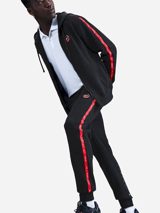 Sportswear Club Παντελόνι Φόρμας με Λάστιχο Μαύρο