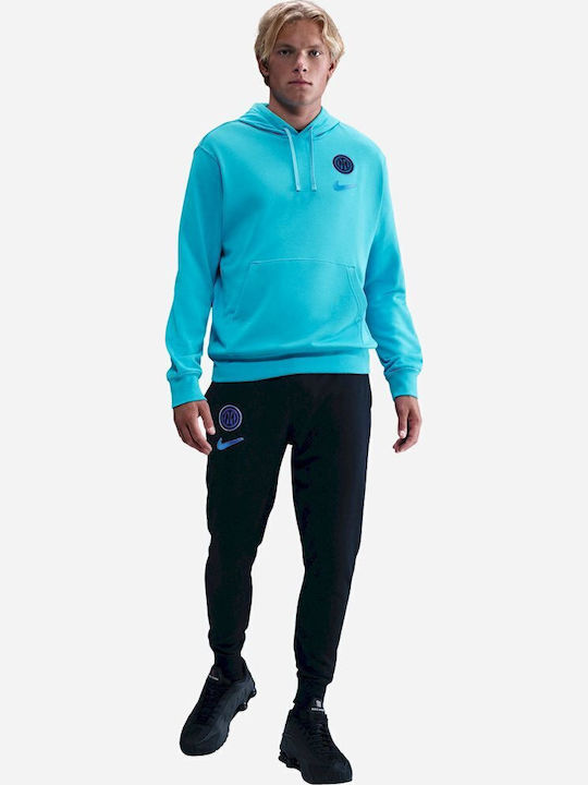 Inter Milan Club Sweatshirt with Hood Light Blue