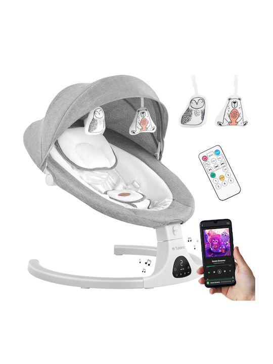 Tulano Electric Relax pentru Bebeluși Leagăn Astrid cu Muzică Gri