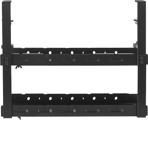 Maclean Under-desk Cable Organizer Max Load 5kg Max 728mm 2 Levels Black Mc-102 B
