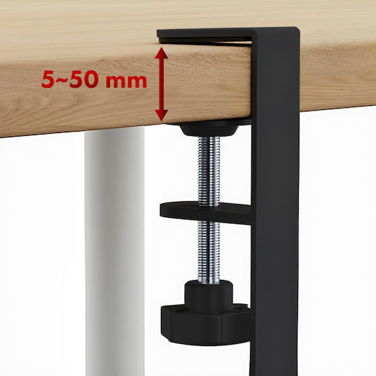 Maclean Under-desk Cable Organizer Max Load 5kg Max 728mm 2 Levels Black Mc-102 B