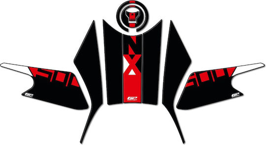 Gpk 3d Stickers Set Tank Pad Honda Nx500 2025-2026 Black Red