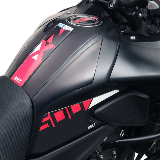 Gpk 3d Stickers Set Tank Pad Honda Nx500 2025-2026 Black Red