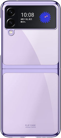 Erbord Back Cover Plastic Purple for Galaxy Z Flip3