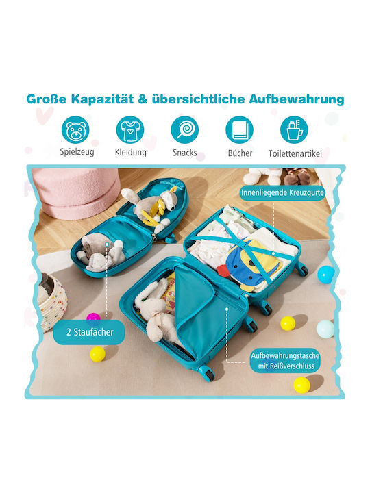Costway Hart Gepäck Blau mit 4 Räder