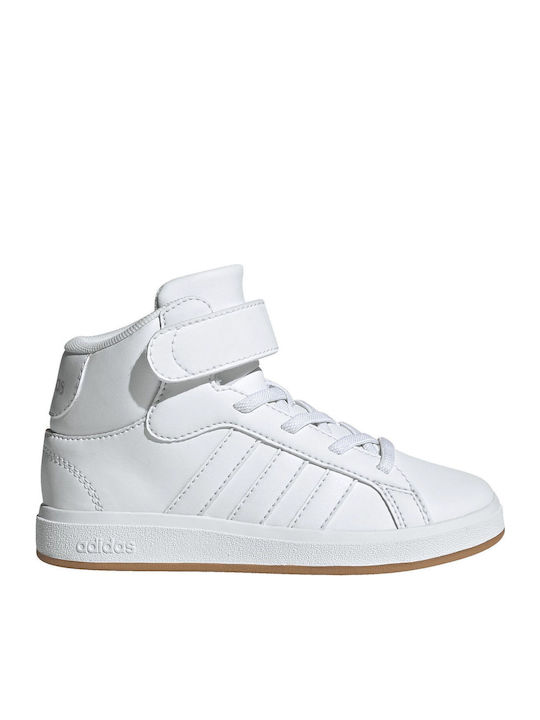 Grand Court Kids Sneakers High with Scratch White