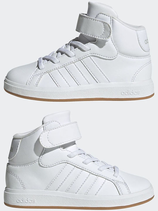 Grand Court Kids Sneakers High with Scratch White