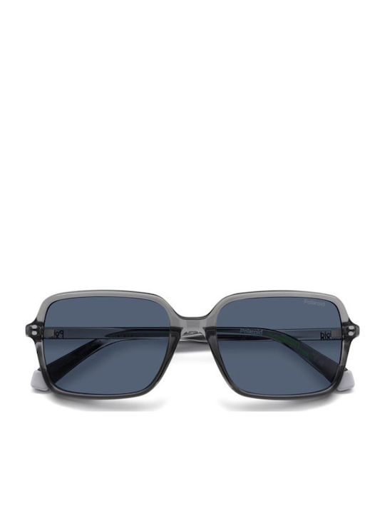 Polaroid Women's Sunglasses with Gray Plastic Frame and Blue Lens PLD6247/S KB7/C3
