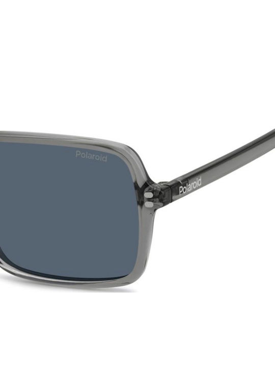 Polaroid Women's Sunglasses with Gray Plastic Frame and Blue Lens PLD6247/S KB7/C3