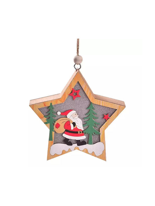 Stern Set Hängende Weihnachtsbaumschmuck Sterne Beleuchtete Holz 5 Stück
