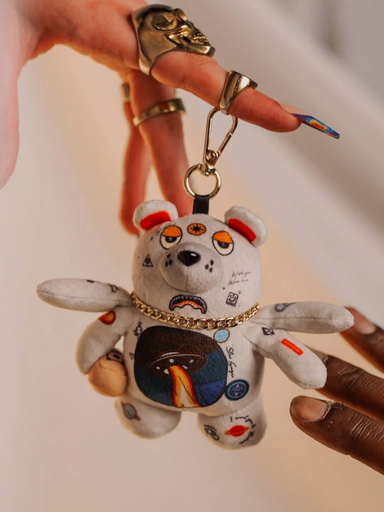 Sprayground Men Ufo Spaced Out Bear Keychain Multi 910k0605nsz
