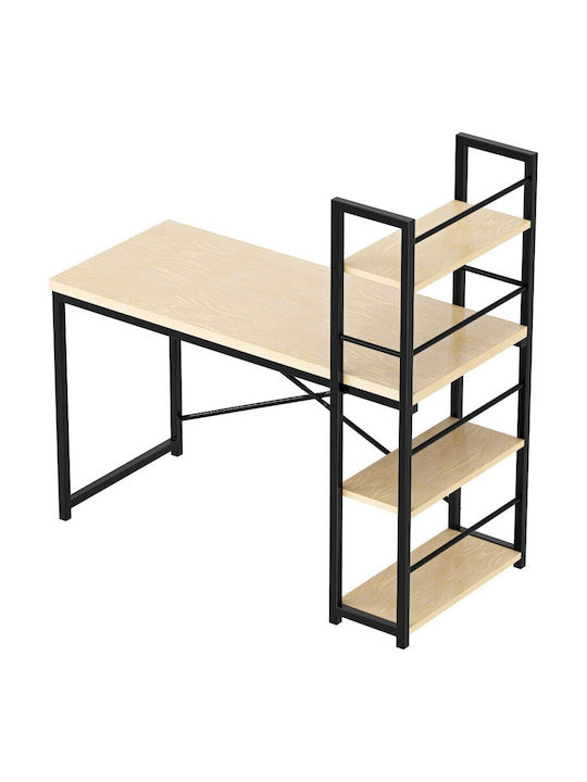Schreibtisch Leader Holz mit Bücherregal Rosa 120x60x75cm