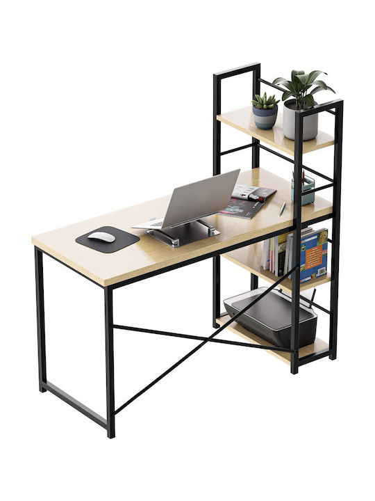 Schreibtisch Leader Holz mit Bücherregal Rosa 120x60x75cm