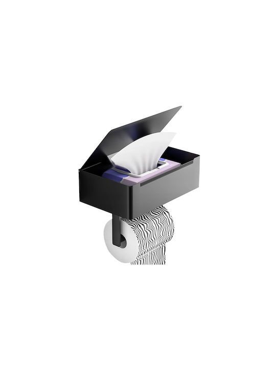 Verk Group De perete Suport de hârtie Metal Neagră
