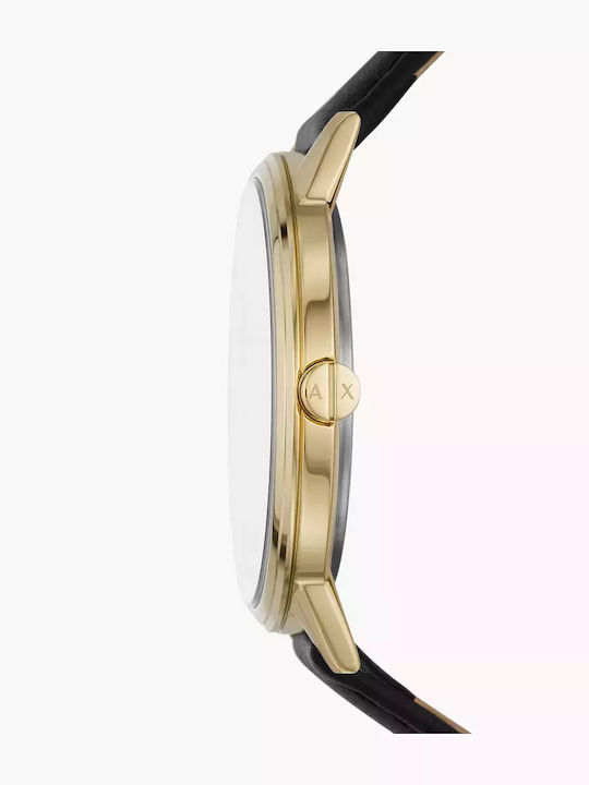 Armani Exchange Ρολόι Μπαταρίας με Δερμάτινο Λουράκι