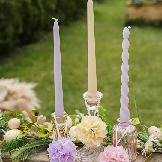 Beauty Home Soy Candle Taper Yellow 25cm