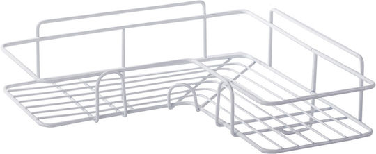 Verk Group Ecke An der Wand montiert Badezimmerregal Metallisch 26x11.5x6cm Weiß
