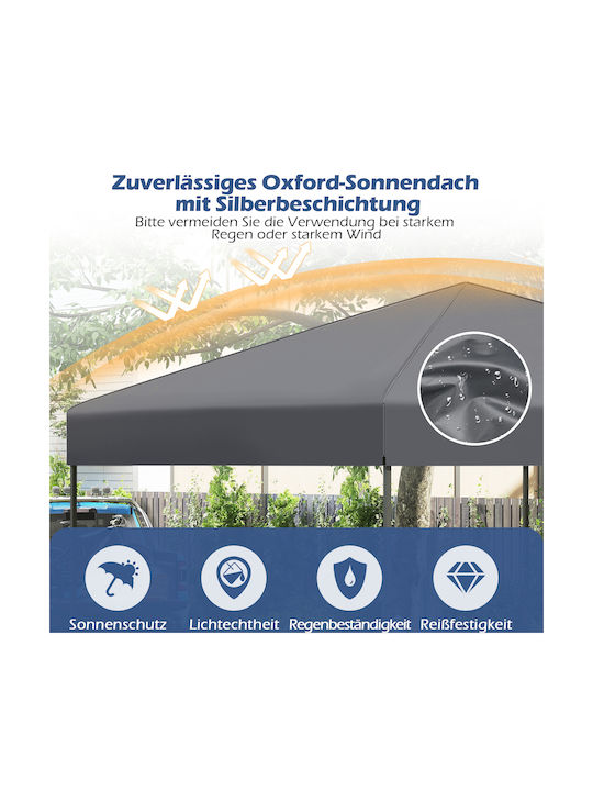 Costway Faltbarer Pavillon Garten Gray 3x3m