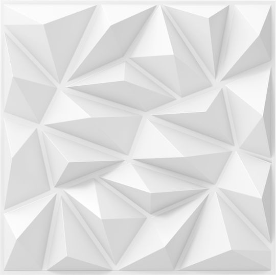 Costway Σετ 20 Τμχ Αυτοκόλλητα 3d Πάνελ Τοίχου 50 X 50 Εκ Λευκό Hz10363wh
