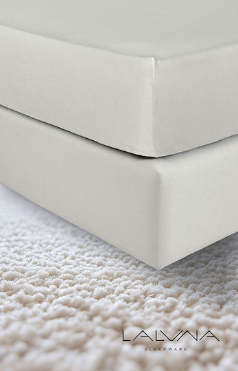 La Luna Bettlaken für Einzelbett mit Gummiband 100x200+40cm. Beige
