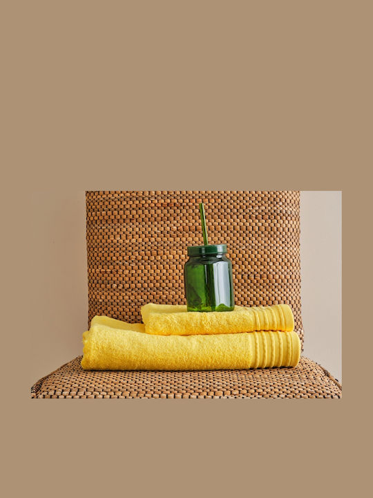 Cokitex Πετσέτα Προσώπου Baboo 50x100εκ. Yellow Βάρους 550gr/m²