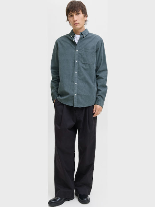 Long-sleeved Cotton Shirt Gray