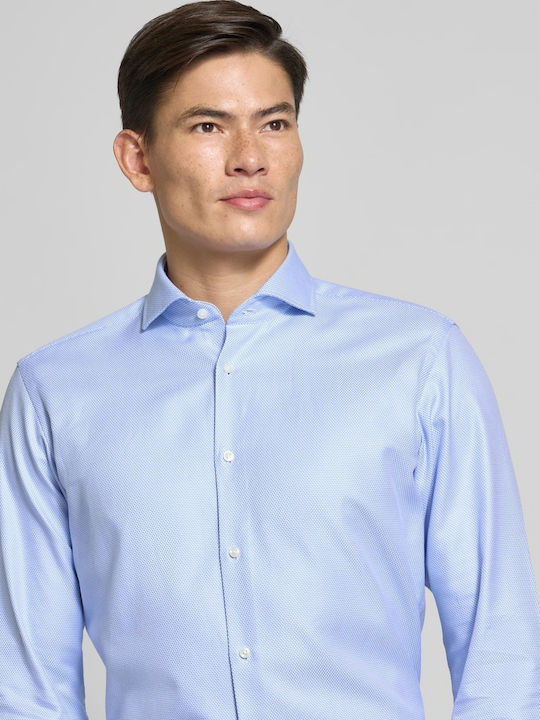 Langärmlig Baumwolle Hemd Light Blue