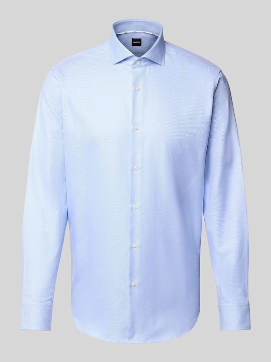 Langärmlig Baumwolle Hemd Light Blue