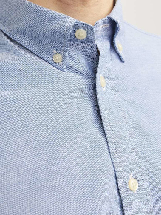 Long-sleeved Cotton Shirt Cashmere Blue
