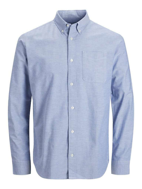 Long-sleeved Cotton Shirt Cashmere Blue