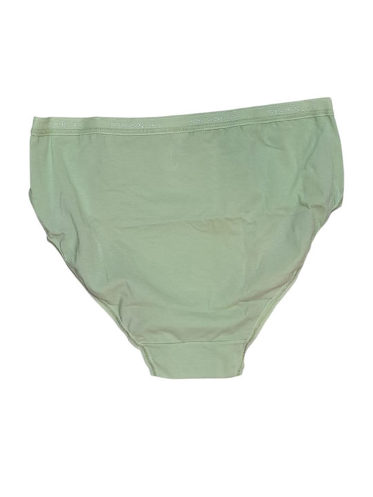 Βαμβακερά High Waist Women's Slip 3Pack Beige, Pink, Pistachio