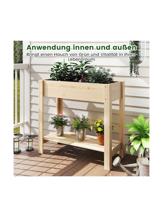 Costway Planter Box Lemn Natural Wood Costway Planter Box Lemn Natural Wood
