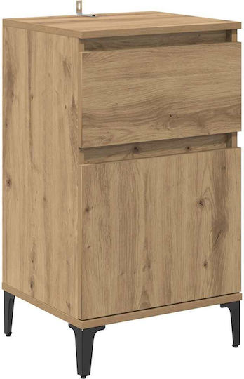 Нощно Шкафче Дървено Кафяв Дъб 40x35x70см