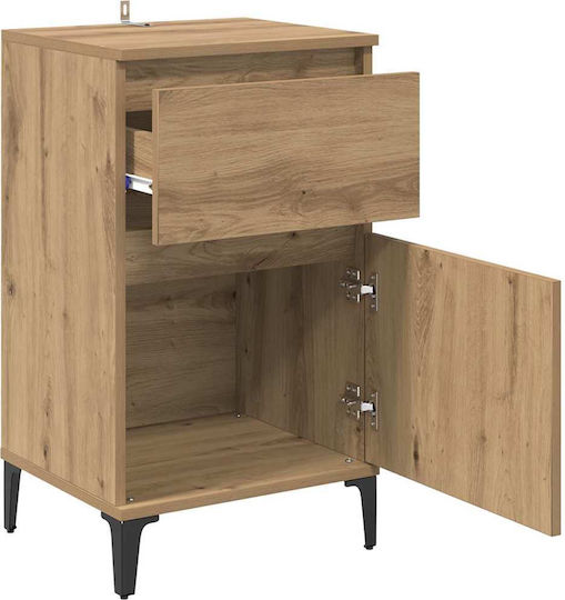 Нощно Шкафче Дървено Кафяв Дъб 40x35x70см