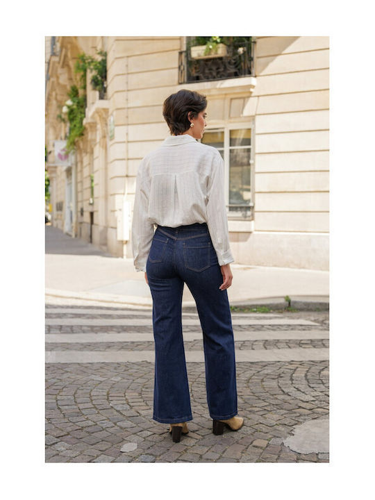 Γυναικείο Jean Παντελόνι σε Wide Γραμμή Blue