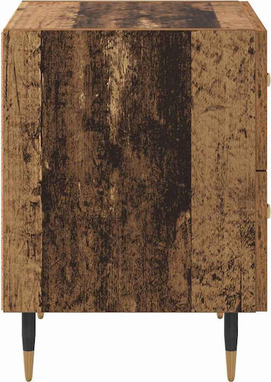 Комод Дървен с Метални Крака Old wood 40x35x47.5см