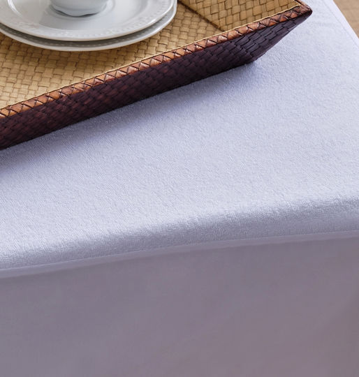 Cokitex Protective Cover Single Waterproof with Skirt White 100x200+30cm