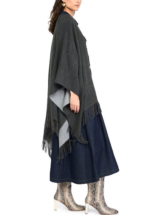 Women's Poncho Grey