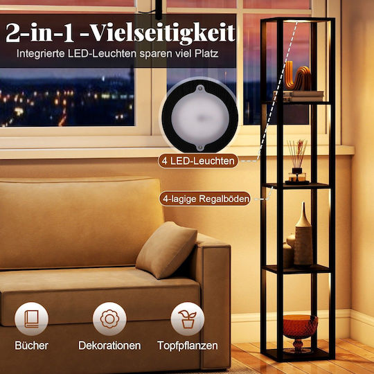 Costway LED Floor Lamp H161.3xL40cm Black
