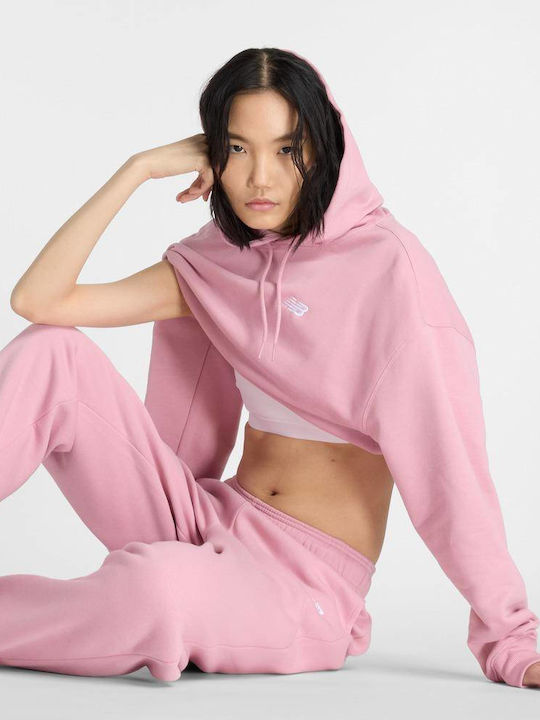 Essentials Women's Sweatshirt French Terry with Hooded Pink