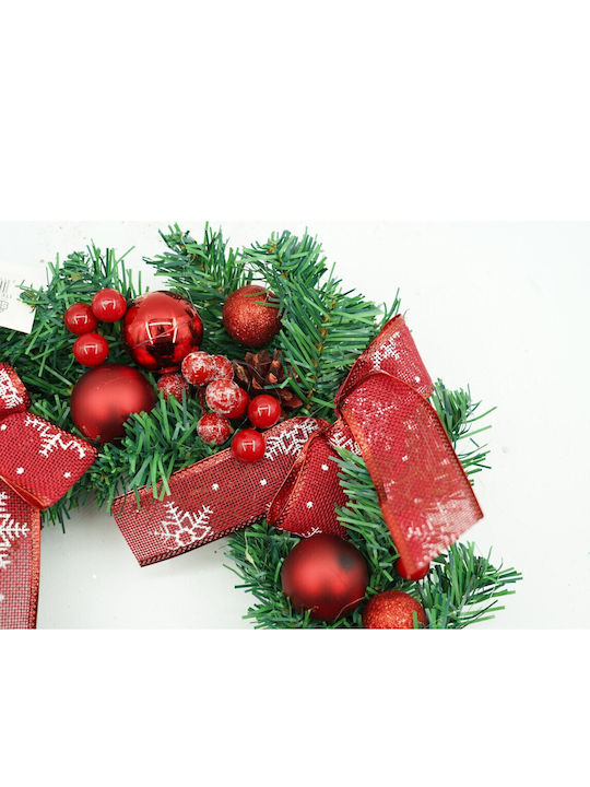 Weihnachtsdekoration Kunststoff Kranz mit Durchmesser 35cm.