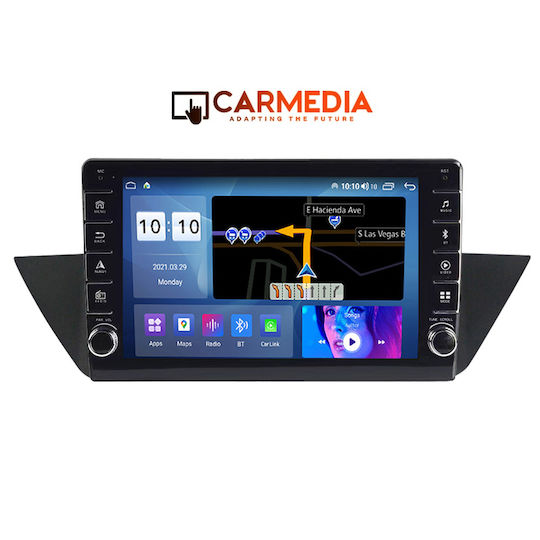 Carmedia Auto-Audiosystem für BMW X1 (E84) 2009-2015 (Bluetooth/USB/WiFi/GPS/Apple-Carplay/Android-Auto) mit Touchscreen 10"
